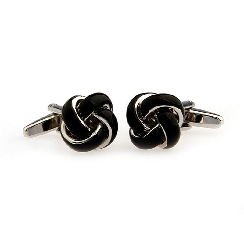 Laser Laser Chinese Knot Enamel Dropping Glue Cufflinks