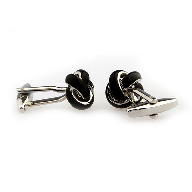 Laser Laser Chinese Knot Enamel Dropping Glue Cufflinks