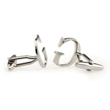 Number Letter Plain Colour Metal Cufflinks