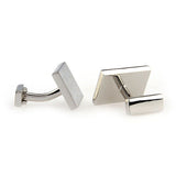 Laser Laser Chinese Knot Plain Colour Metal Cufflinks