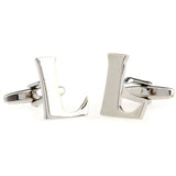 Number Letter Plain Colour Metal Cufflinks