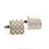 Laser Laser Chinese Knot Plain Colour Metal Cufflinks