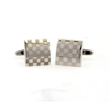 Laser Laser Chinese Knot Plain Colour Metal Cufflinks
