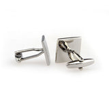 Laser Laser Chinese Knot Plain Colour Metal Cufflinks