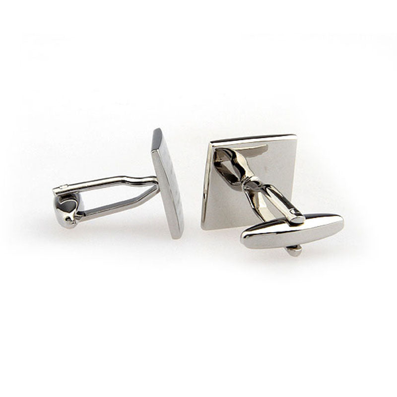 Laser Laser Chinese Knot Plain Colour Metal Cufflinks