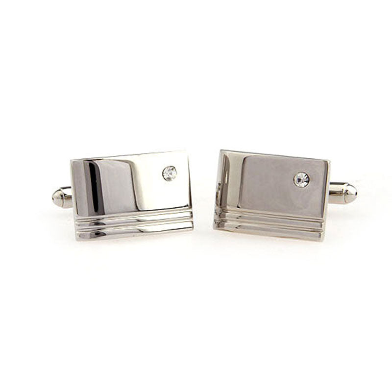 Crystal Zircon Cufflinks