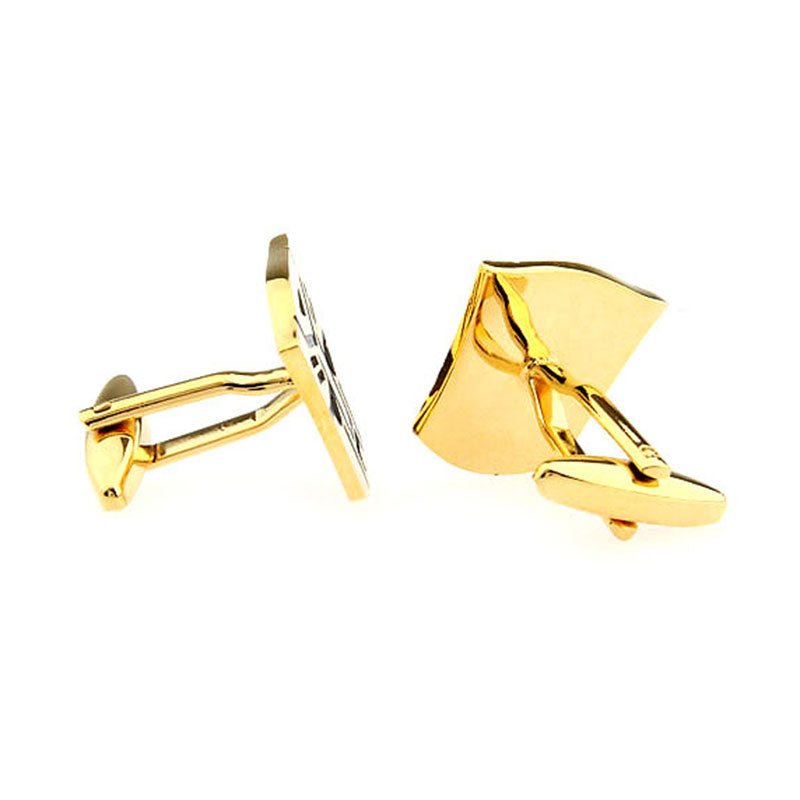 Interesting Skull Enamel Dropping Glue Cufflinks