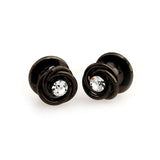 Laser Laser Chinese Knot Crystal Zircon Collar Studs