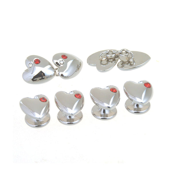 Festivals Wedding Reception Crystal Zircon Cufflinks And Collar Set