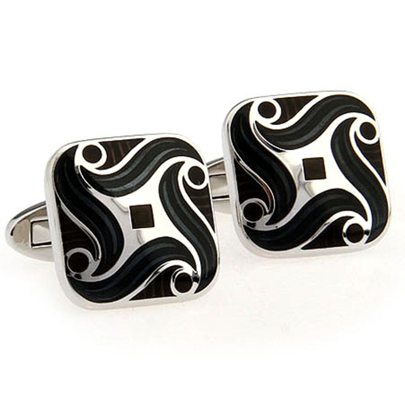 Enamel Dropping Glue Cufflinks