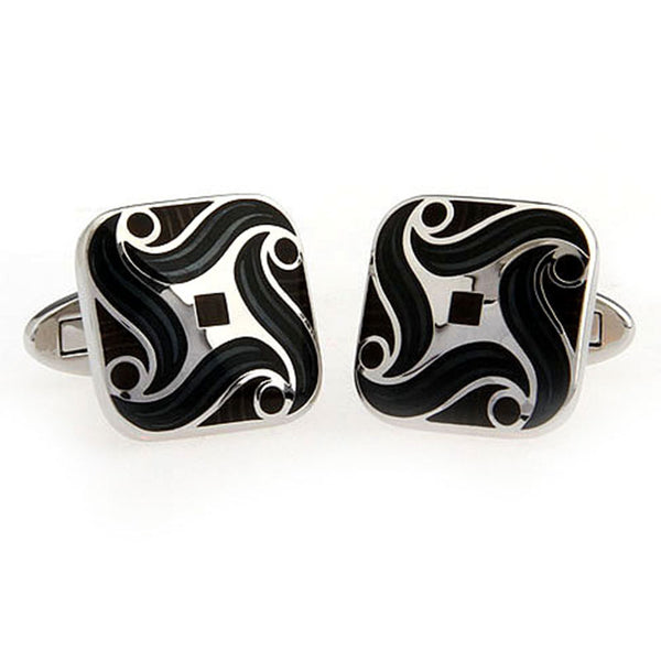 Enamel Dropping Glue Cufflinks