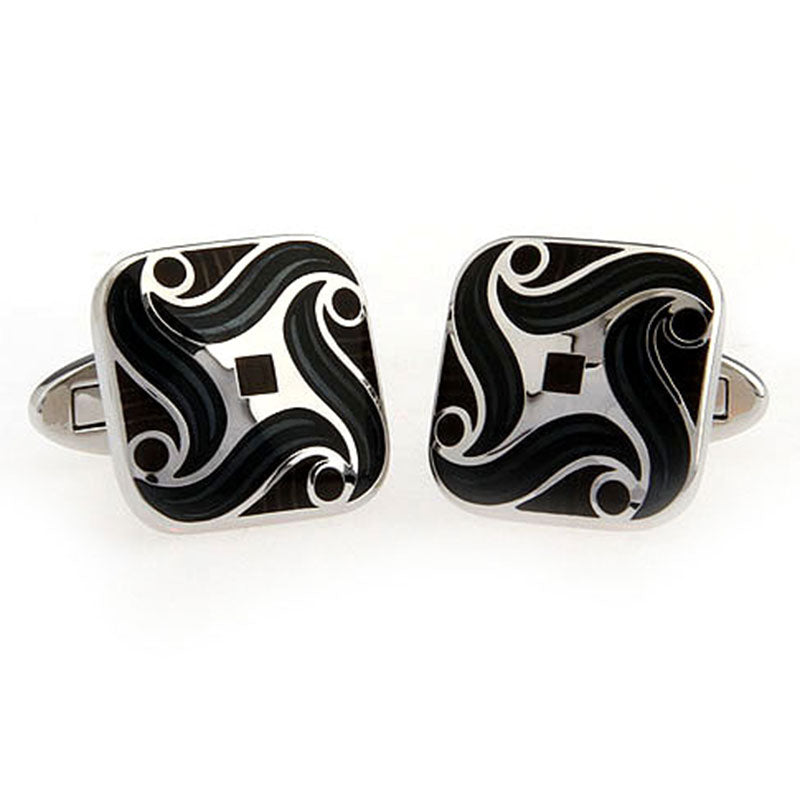 Enamel Dropping Glue Cufflinks