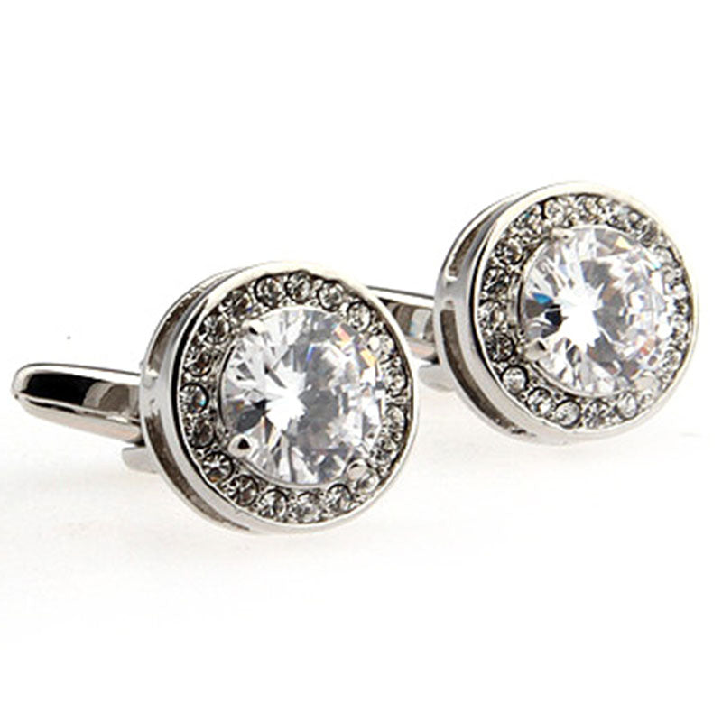 Crystal Zircon Cufflinks