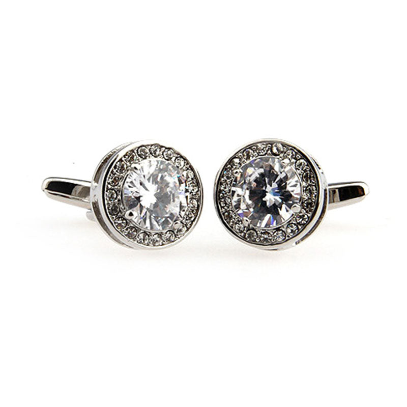 Crystal Zircon Cufflinks