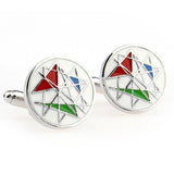 Enamel Dropping Glue Cufflinks