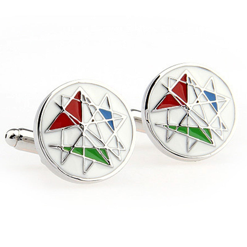 Enamel Dropping Glue Cufflinks