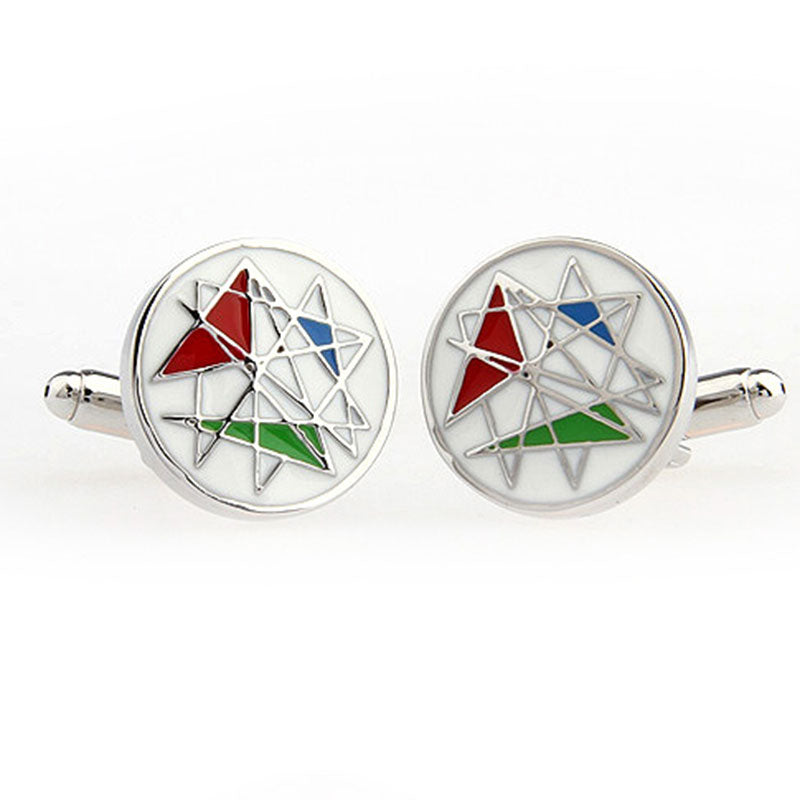 Enamel Dropping Glue Cufflinks