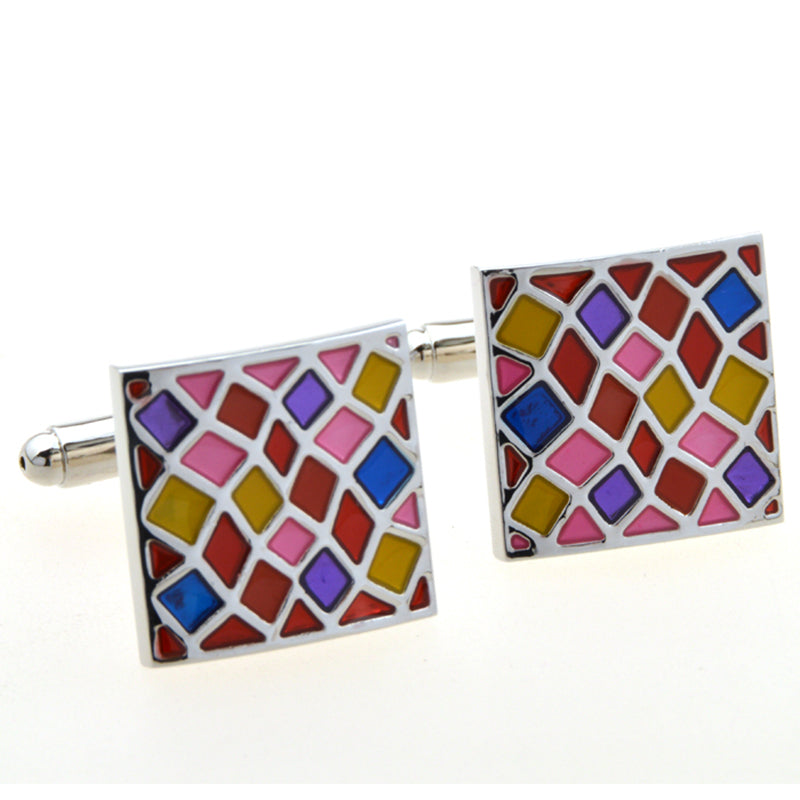Enamel Dropping Glue Cufflinks