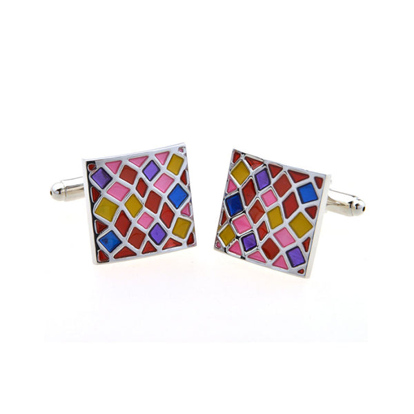 Enamel Dropping Glue Cufflinks