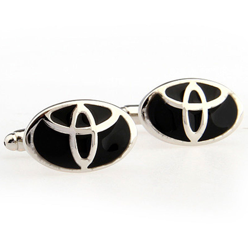 Car Logo Traffic Enamel Dropping Glue Cufflinks