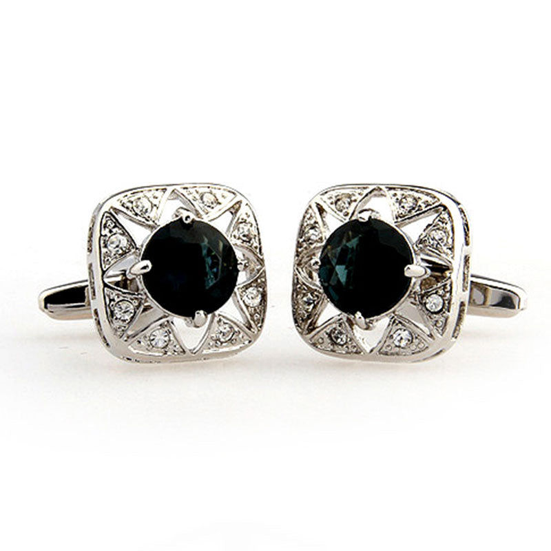 Crystal Zircon Cufflinks