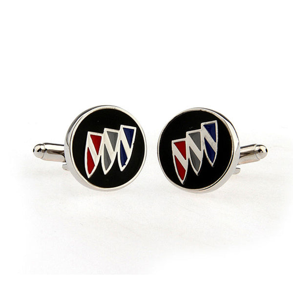 Car Logo Traffic Enamel Dropping Glue Cufflinks