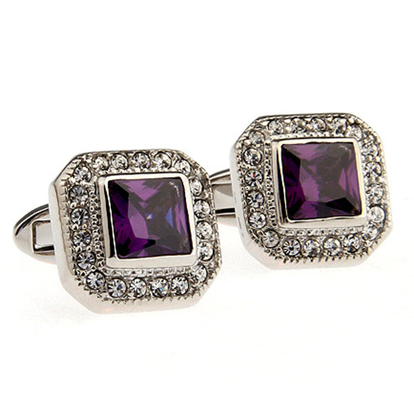 Crystal Zircon Cufflinks
