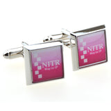 Enamel Dropping Glue Cufflinks
