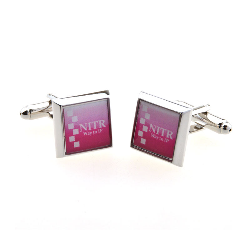 Enamel Dropping Glue Cufflinks