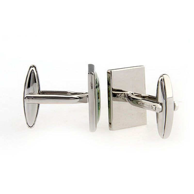 Enamel Dropping Glue Cufflinks