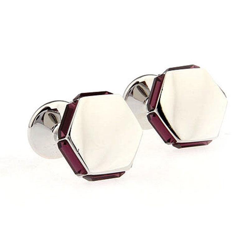 Crystal Zircon Cufflinks