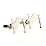 Number Letter Plain Colour Metal Cufflinks