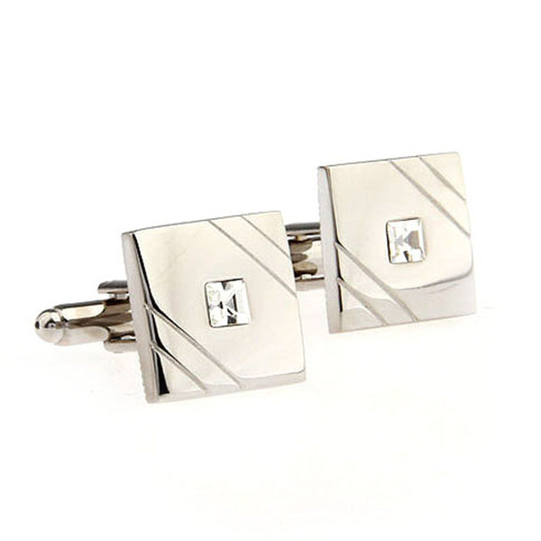 Crystal Zircon Cufflinks