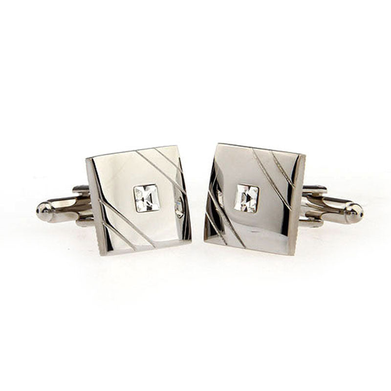 Crystal Zircon Cufflinks
