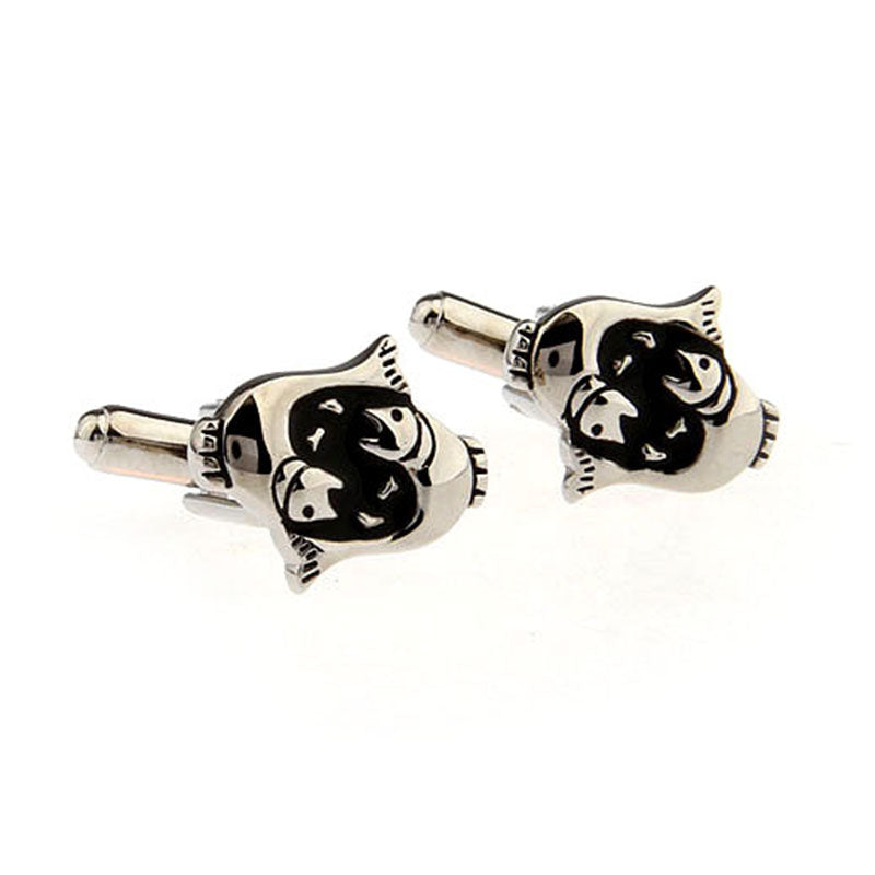 Zodiac Sign Constellation Grease Baking Paint Cufflinks