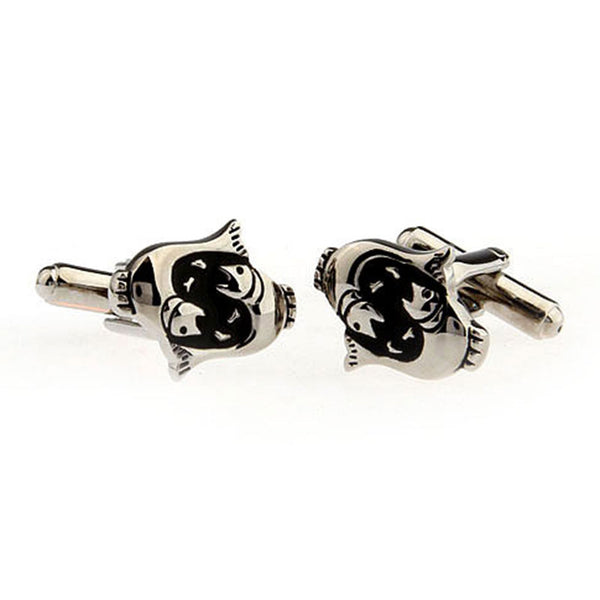 Zodiac Sign Constellation Grease Baking Paint Cufflinks