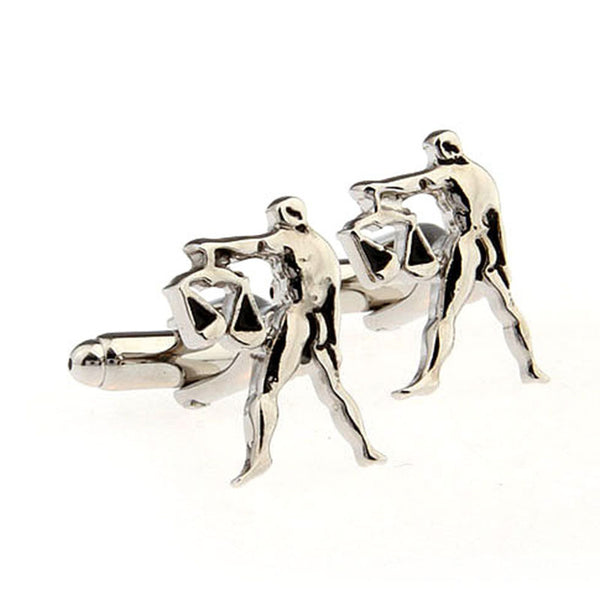 Zodiac Sign Constellation Grease Baking Paint Cufflinks