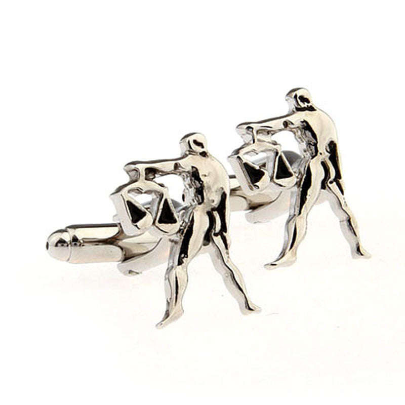 Zodiac Sign Constellation Grease Baking Paint Cufflinks