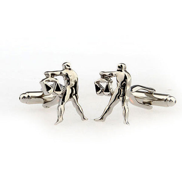 Zodiac Sign Constellation Grease Baking Paint Cufflinks