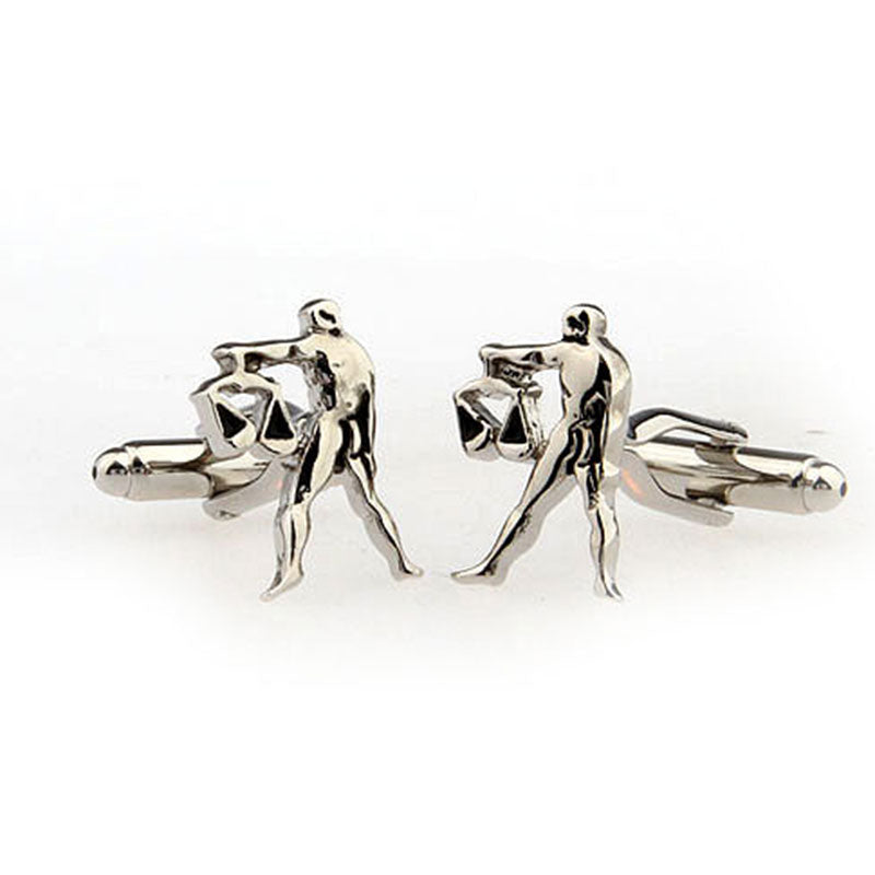 Zodiac Sign Constellation Grease Baking Paint Cufflinks