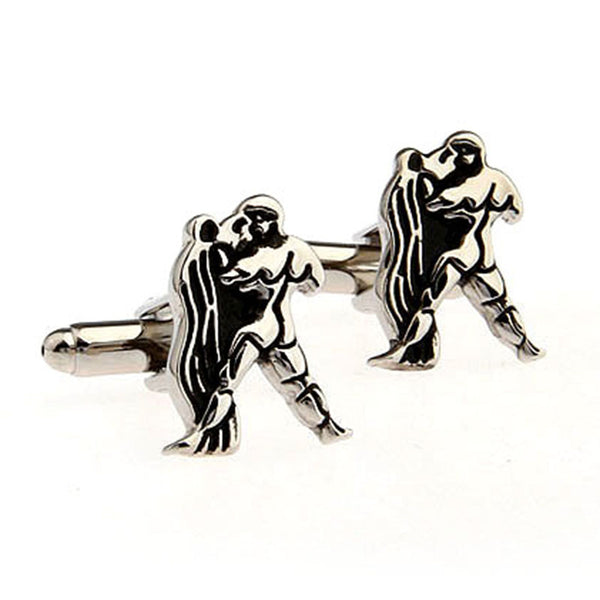 Zodiac Sign Constellation Grease Baking Paint Cufflinks