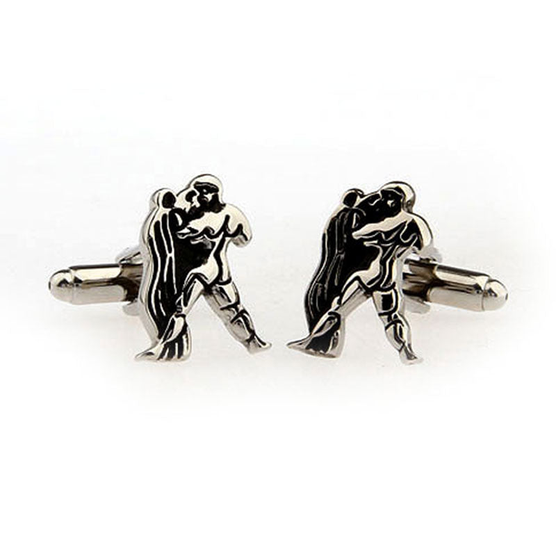 Zodiac Sign Constellation Grease Baking Paint Cufflinks