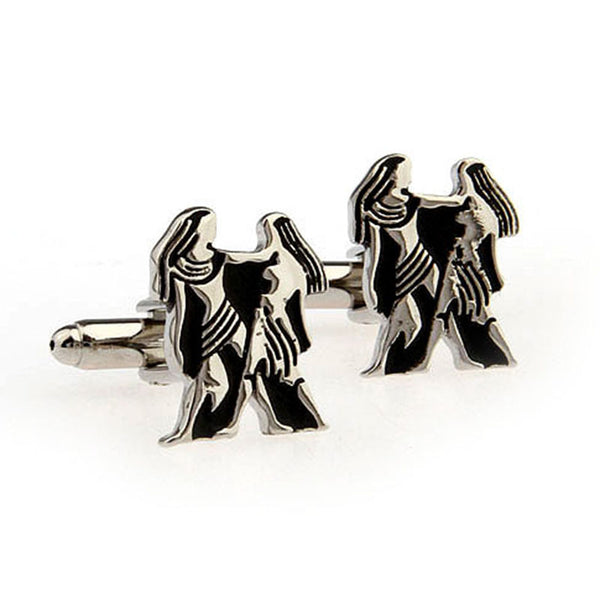 Zodiac Sign Constellation Grease Baking Paint Cufflinks