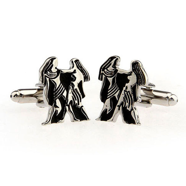 Zodiac Sign Constellation Grease Baking Paint Cufflinks