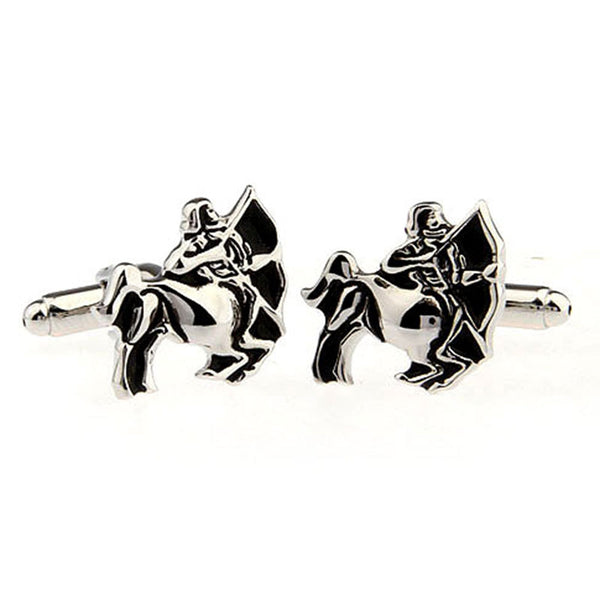 Zodiac Sign Constellation Grease Baking Paint Cufflinks