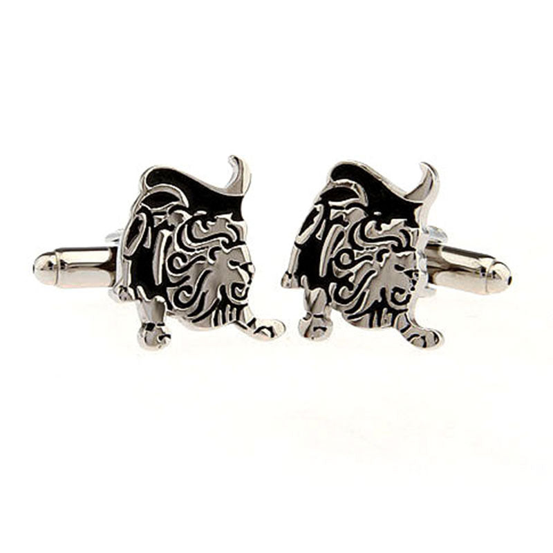 Zodiac Sign Constellation Grease Baking Paint Cufflinks