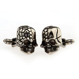 Interesting Skull Grease Baking Paint Cufflinks