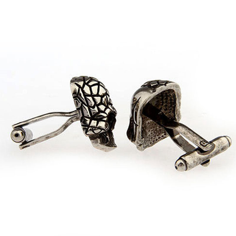 Interesting Skull Grease Baking Paint Cufflinks