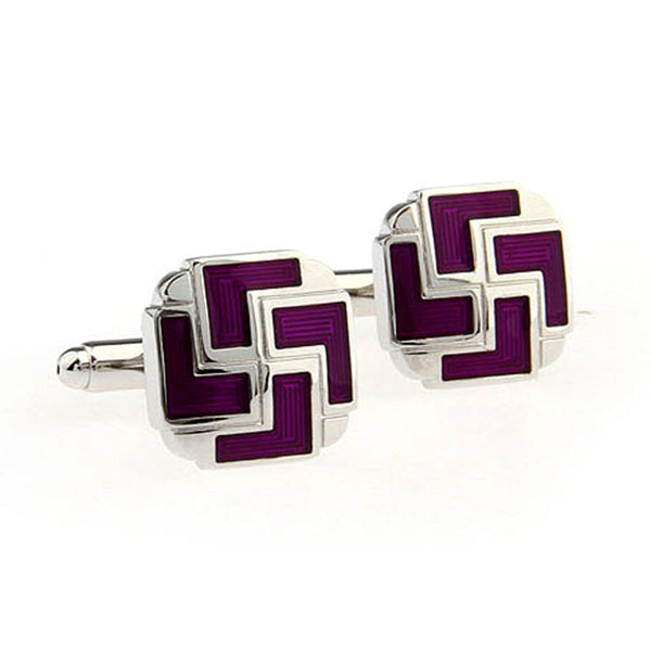 Enamel Dropping Glue Cufflinks