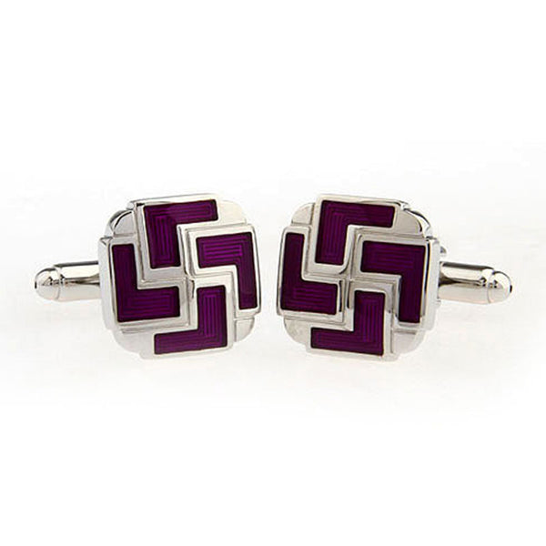 Enamel Dropping Glue Cufflinks